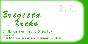 brigitta krcho business card